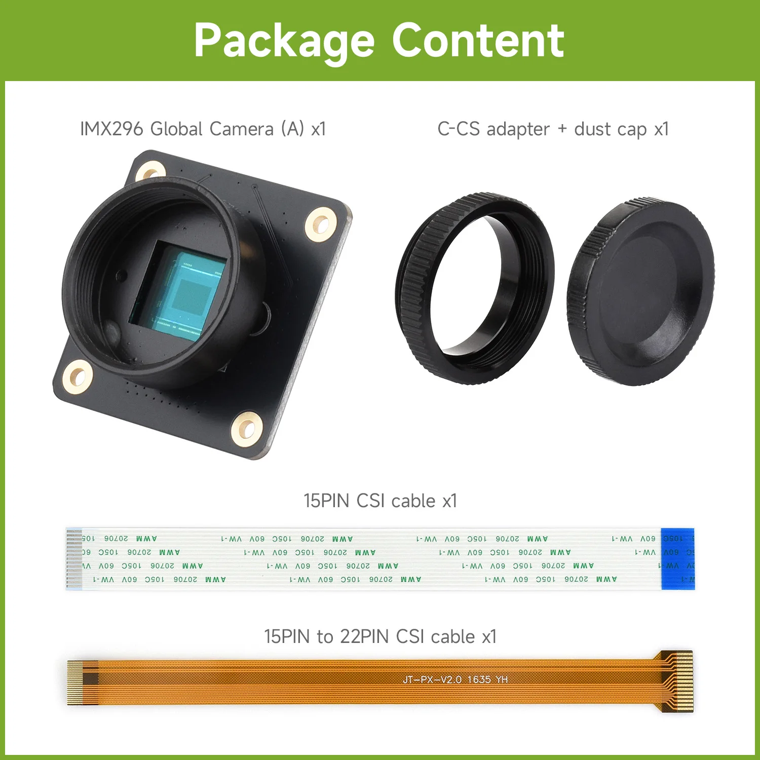 Waveshare IMX296 Global Shutte - Raspberry Pi Global Shutter Camera Imx296 ulasan dan harga